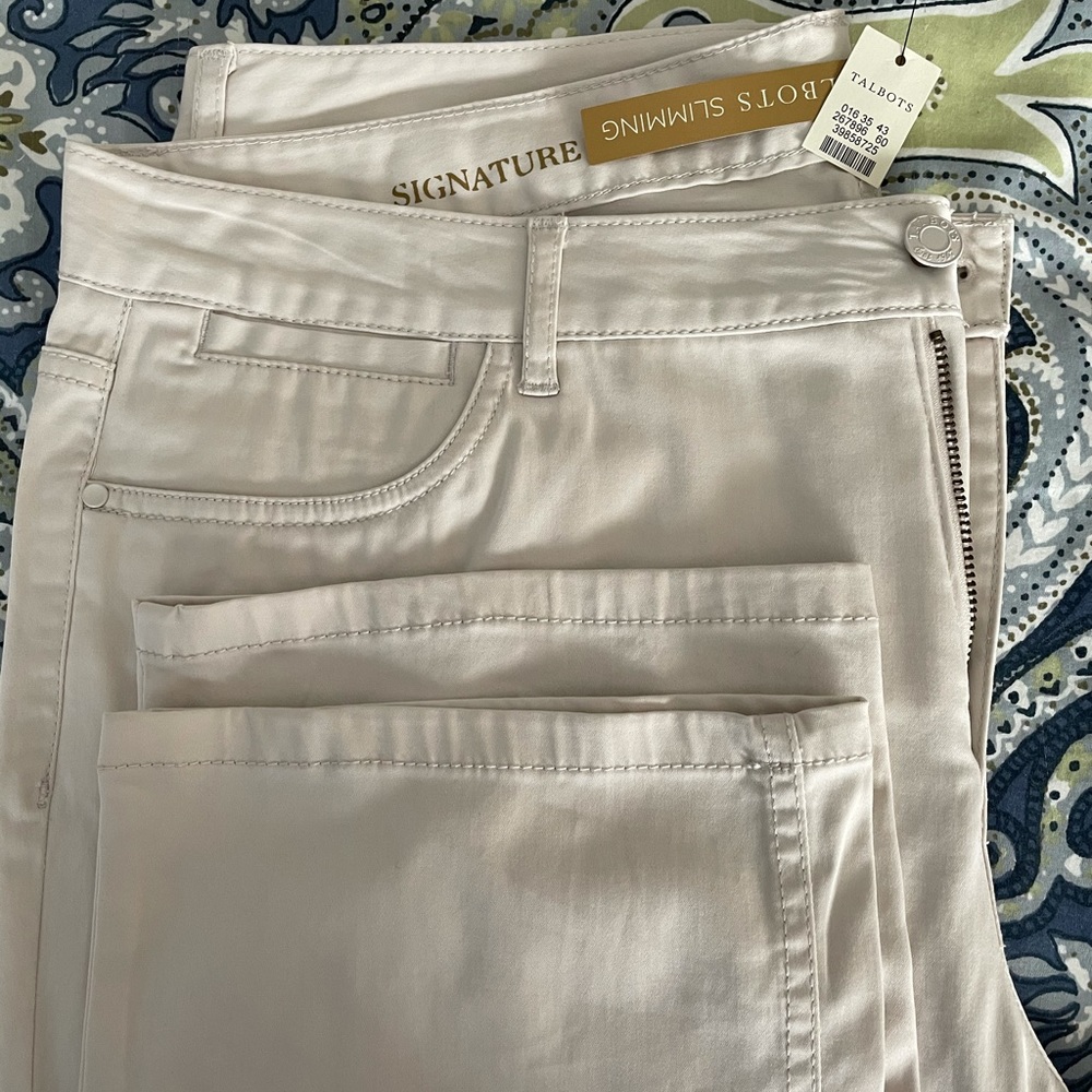Talbots NWT “Signature straight 14” pants.